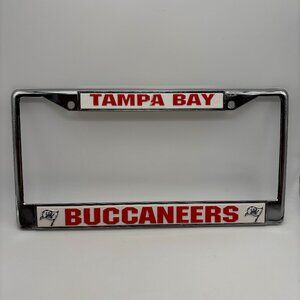 NFL Tampa Bay Buccaneers Flag Logo Decorative Metal License Plate Frame